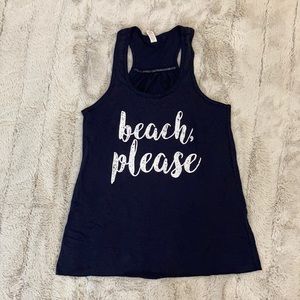 Beach, please tank top, sz med, NWOT
